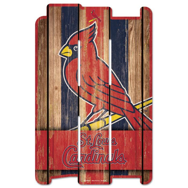 Letrero de madera para cerca de los St. Louis Cardinals