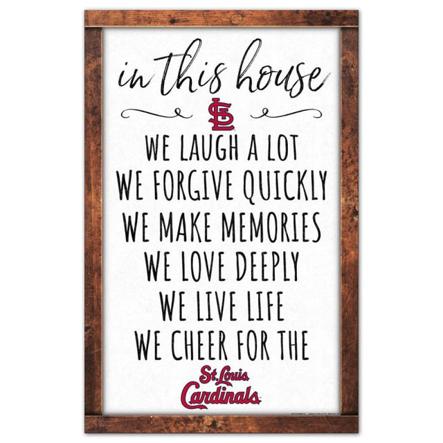 St. Louis Cardinals Wood Sign 11" x 17" 1/4" thick