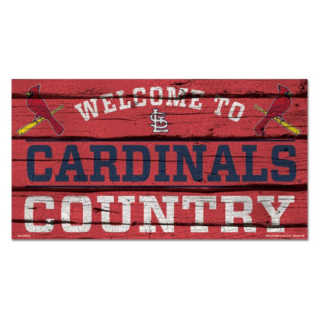 Letrero de madera de los St. Louis Cardinals, 13" x 24", 1/4" de grosor