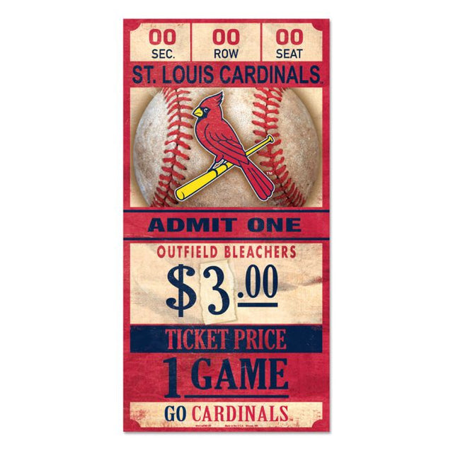 St. Louis Cardinals Wood Sign 6x12 3/8" thick