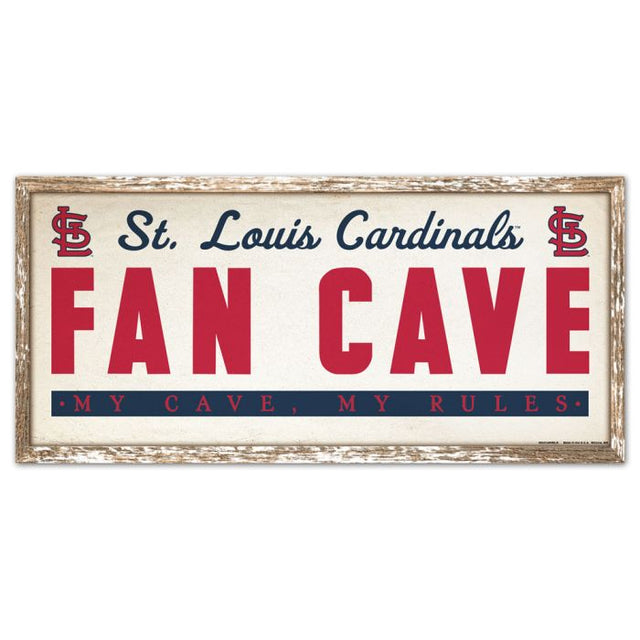 Letrero de madera de los St. Louis Cardinals de 8" x 17"