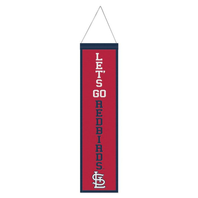 Estandarte de lana de los St. Louis Cardinals de 20 x 81 cm