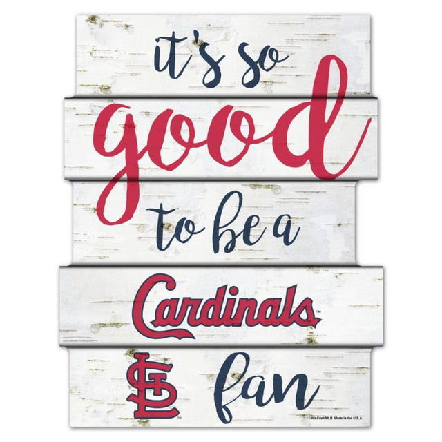 Letrero de madera de abedul de los St. Louis Cardinals de 11" x 14"