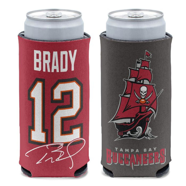 Enfriador de lata delgado de 12 oz de los Tampa Bay Buccaneers Tom Brady