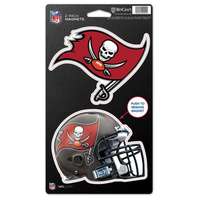 Imanes de los Tampa Bay Buccaneers, paquete de 2, 5 x 9 pulgadas