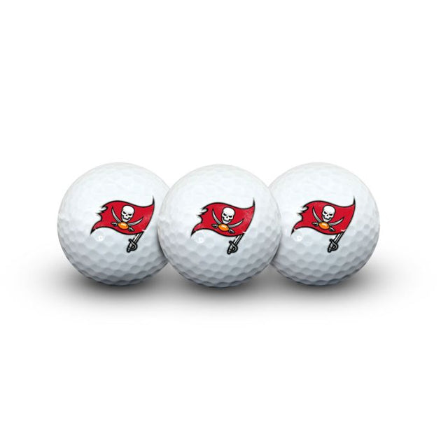 3 pelotas de golf de los Tampa Bay Buccaneers en estuche tipo concha