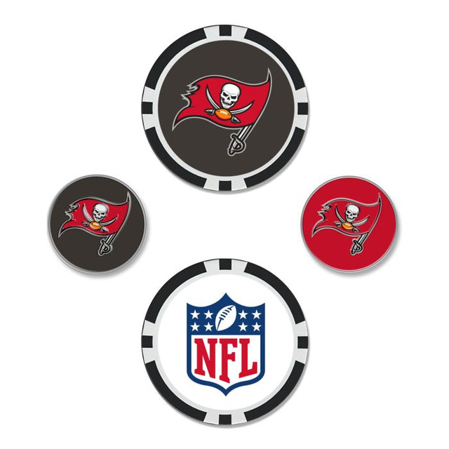 Juego de cuatro marcadores de pelota de los Tampa Bay Buccaneers