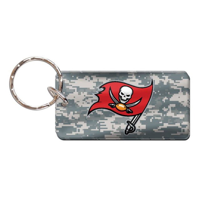 Llavero rectangular con estampado de camuflaje de los Tampa Bay Buccaneers