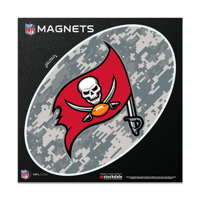 Imanes para exteriores con diseño de camuflaje de los Tampa Bay Buccaneers, 6" x 6"