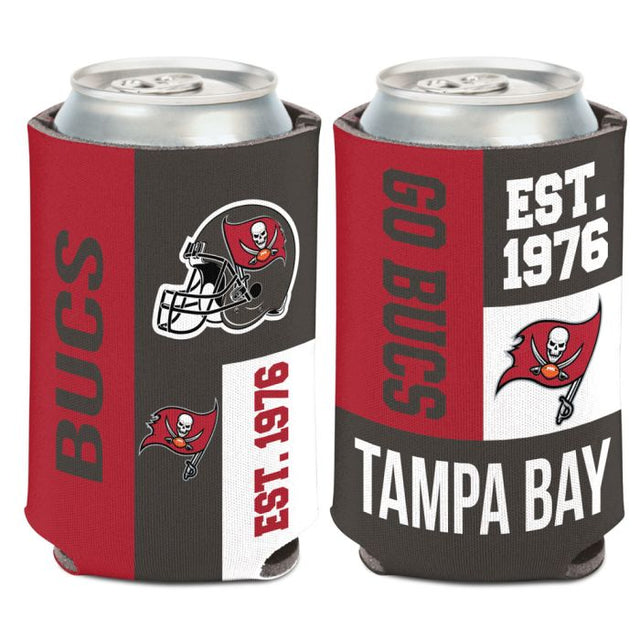 Enfriador de latas con bloques de colores de Tampa Bay Buccaneers, 12 oz.