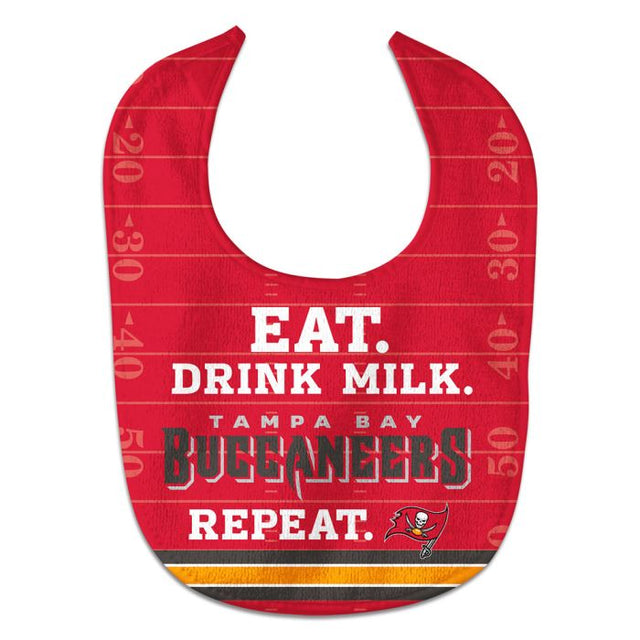 Babero para bebé All Pro Eat Drink Milk de los Tampa Bay Buccaneers