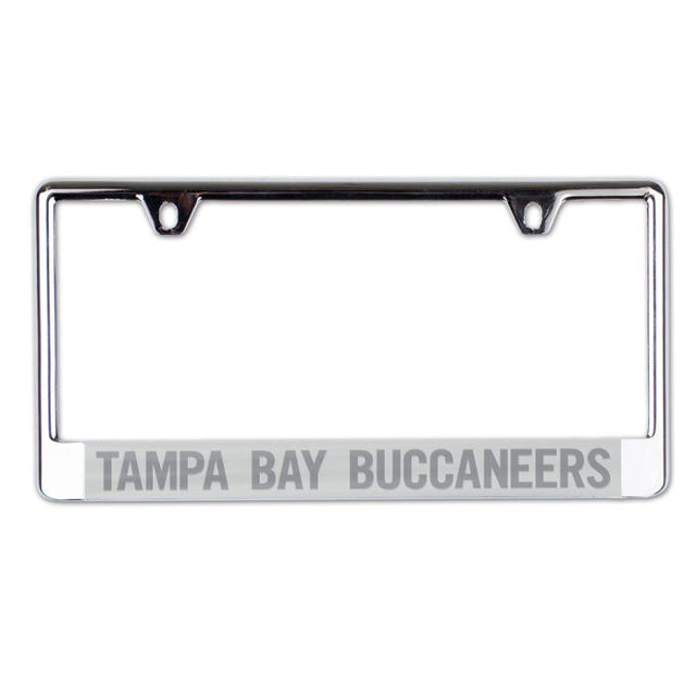 Tampa Bay Buccaneers FROSTED Lic Plate Frame B/O Printed