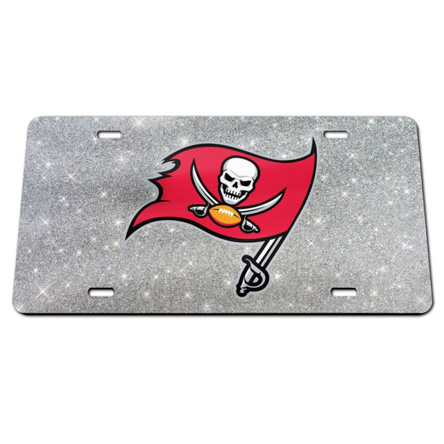 Tampa Bay Buccaneers GLITTER BACKGROUND Acrylic Classic License Plates