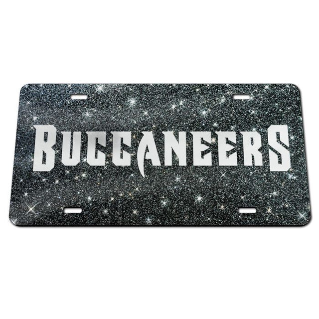 Tampa Bay Buccaneers GLITTER BACKGROUND Acrylic Classic License Plates