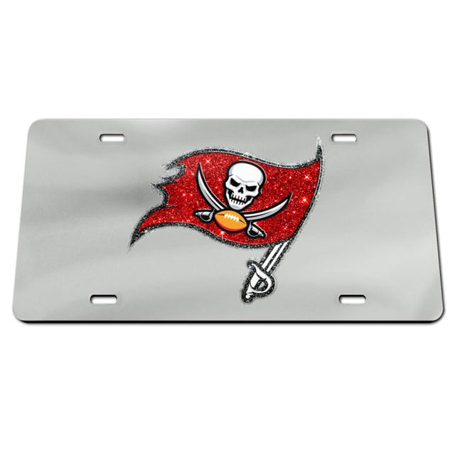 Tampa Bay Buccaneers GLITTER LOGO Specialty Acrylic License Plate