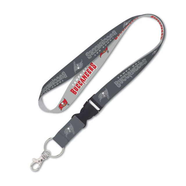 Tampa Bay Buccaneers Gray Lanyard w/detachable buckle 1"