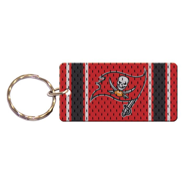 Llavero rectangular con la camiseta de los Tampa Bay Buccaneers