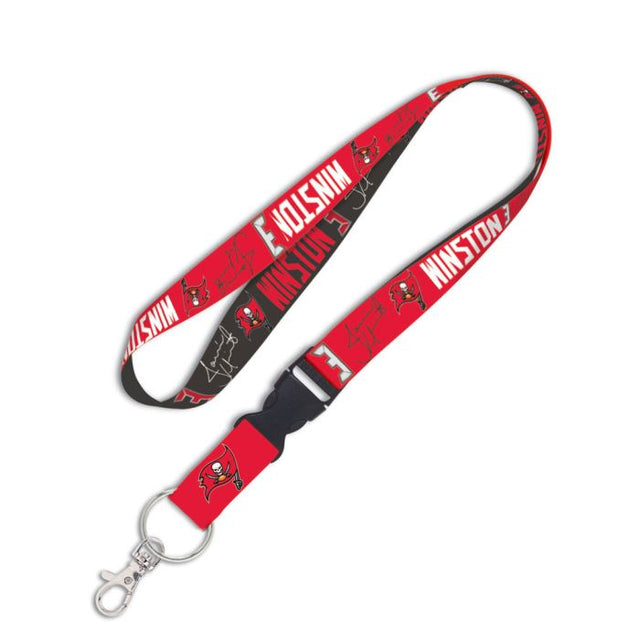 Tampa Bay Buccaneers Lanyard w/detachable buckle 1" Jameis Winston