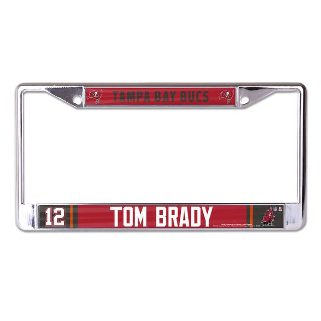 Tampa Bay Buccaneers Lic Plt Frame S/L Printed Tom Brady