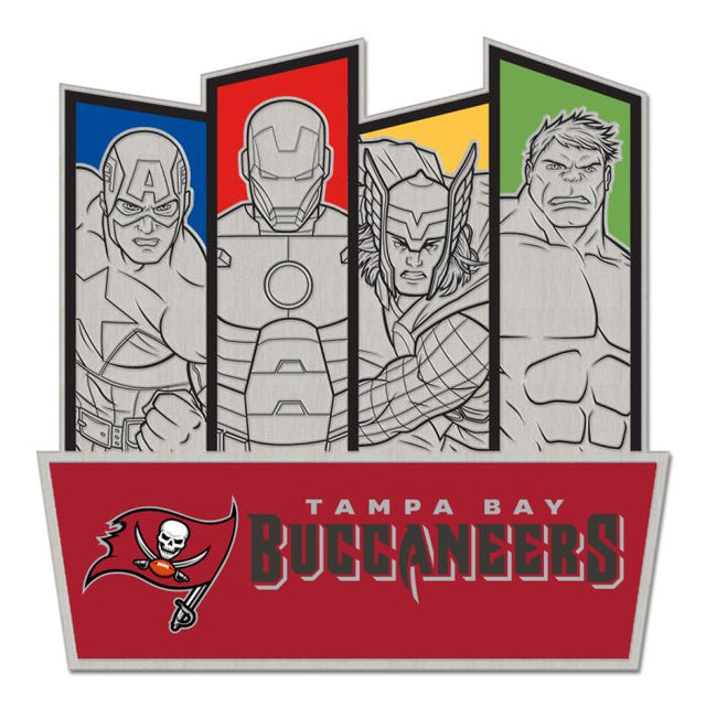 Tarjeta de joyería con pin de colección de Marvel de Tampa Bay Buccaneers/Marvel (C) 2021