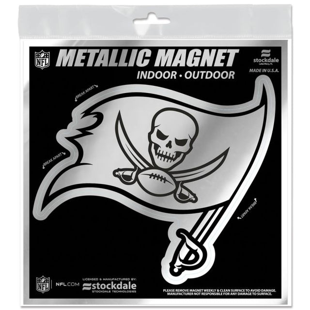 Tampa Bay Buccaneers Metallic Magnets 12" x 12"