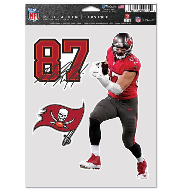 Tampa Bay Buccaneers Multi Use 3 Fan Pack Rob Gronkowski