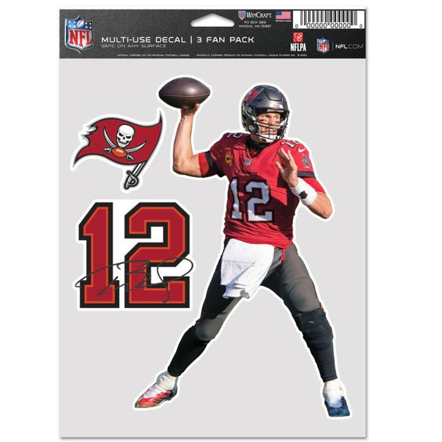 Tampa Bay Buccaneers Multi Use 3 Fan Pack Tom Brady