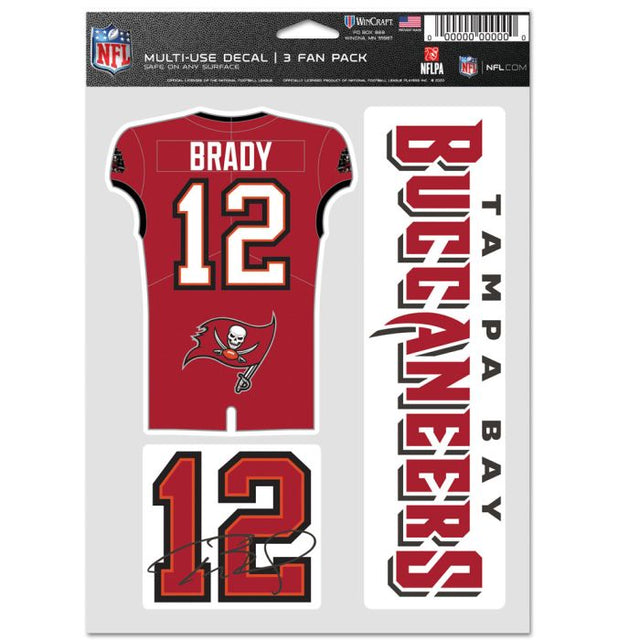 Tampa Bay Buccaneers Multi Use 3 Fan Pack Tom Brady