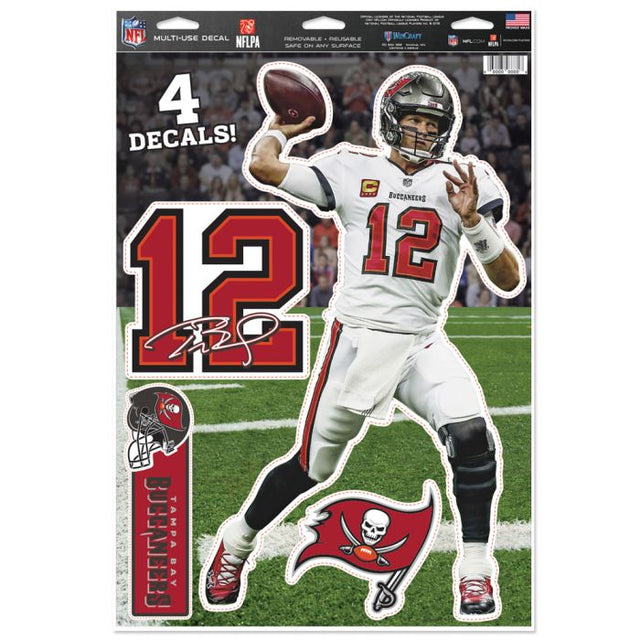 Tampa Bay Buccaneers Multi-Use Decal 11" x 17" Tom Brady