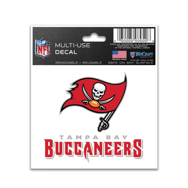 Calcomanía multiusos de los Tampa Bay Buccaneers de 3" x 4"