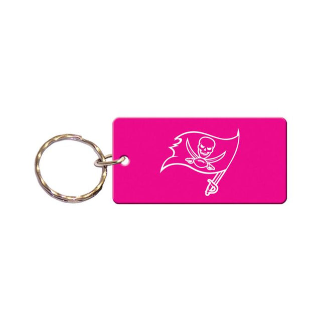 Llavero rectangular rosa de los Tampa Bay Buccaneers