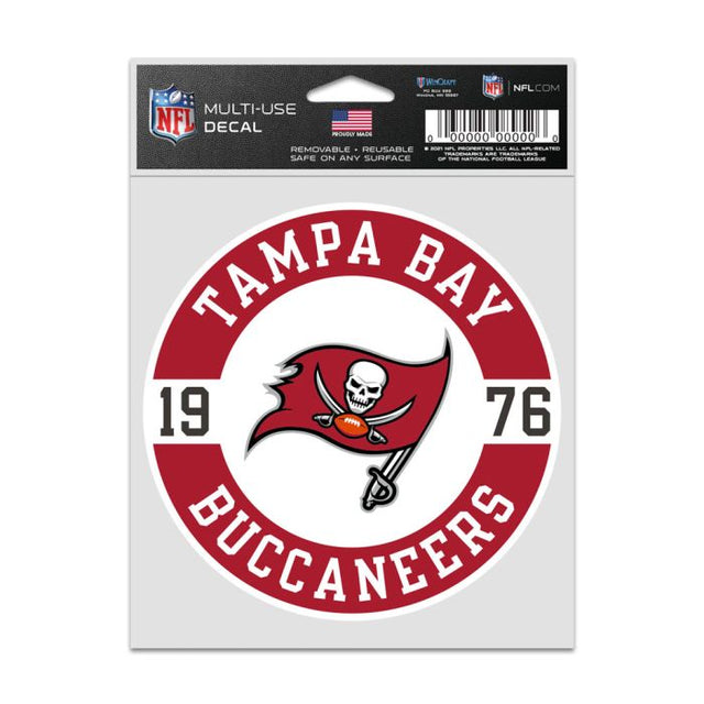 Calcomanías para fanáticos con parches de los Tampa Bay Buccaneers de 3,75" x 5"