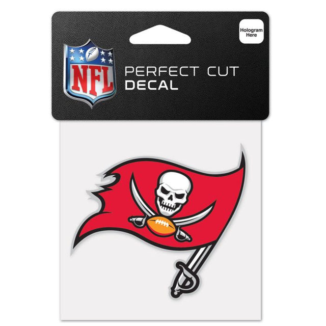 Calcomanía de color de corte perfecto de los Tampa Bay Buccaneers de 4" x 4"