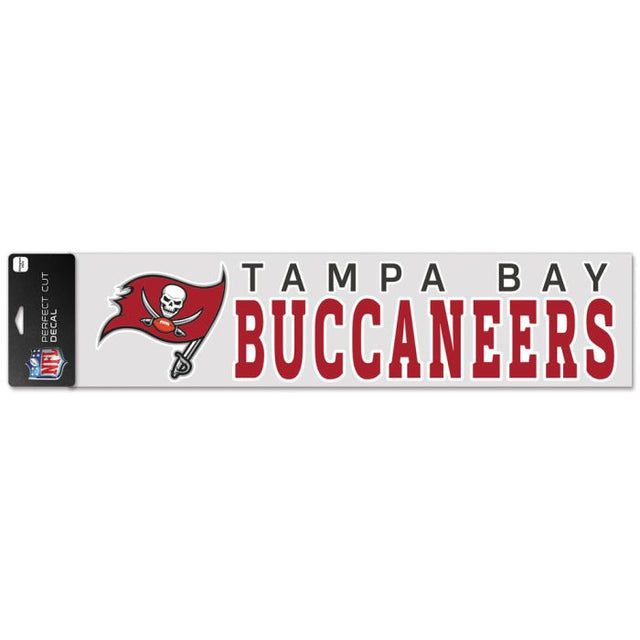 Calcomanías de corte perfecto de los Tampa Bay Buccaneers de 4" x 17"