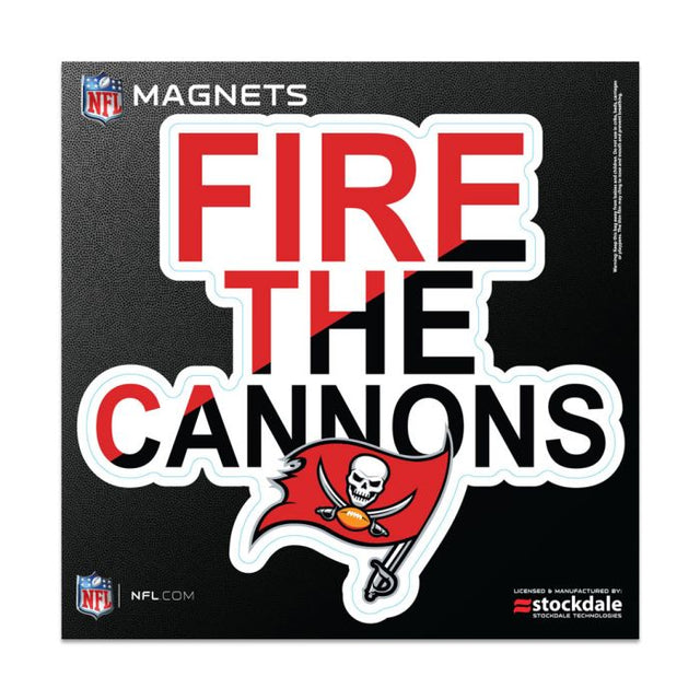 Imanes para exteriores con el lema de los Tampa Bay Buccaneers, 6" x 6"