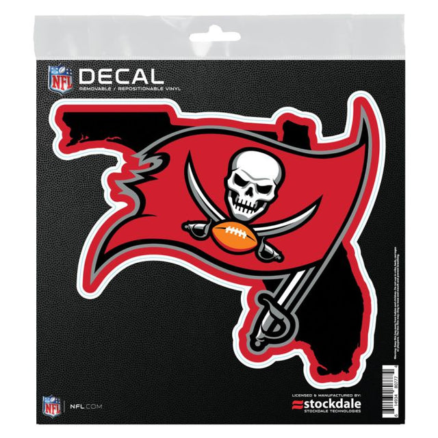 Calcomanía STATE SHAPE para todas las superficies de los Tampa Bay Buccaneers, 6" x 6"