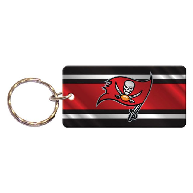 Llavero rectangular con rayas de los Tampa Bay Buccaneers