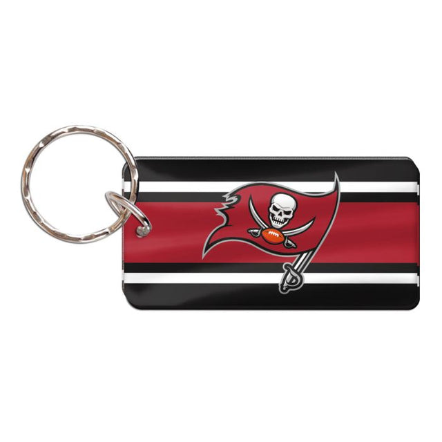 Llavero rectangular con rayas de los Tampa Bay Buccaneers