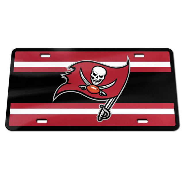 Matrícula acrílica especial STRIPES de los Tampa Bay Buccaneers