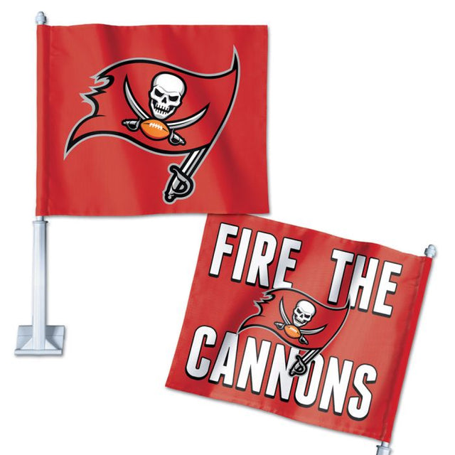 Bandera para auto con el lema de los Tampa Bay Buccaneers, 11,75" x 14"