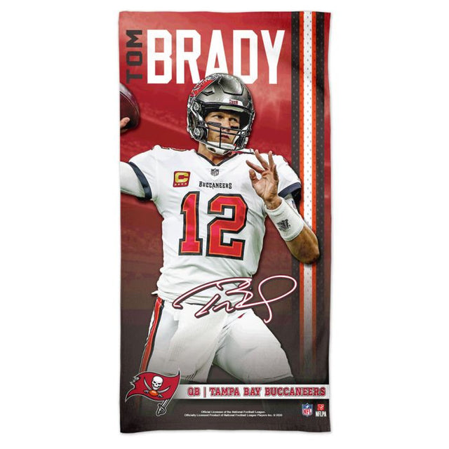 Toalla de playa Spectra de los Tampa Bay Buccaneers de 30" x 60" de Tom Brady