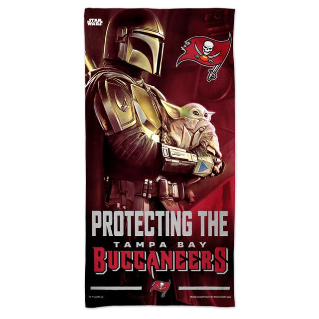 Toalla de playa Spectra de los Tampa Bay Buccaneers y Star Wars Mandalaorian de 30" x 60"