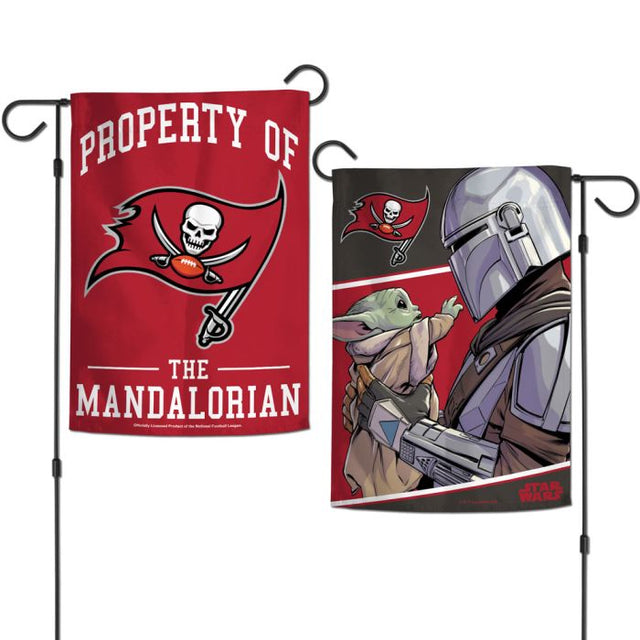 Banderas de jardín de los Tampa Bay Buccaneers y Star Wars Mandalorian de 2 lados, 12,5" x 18"