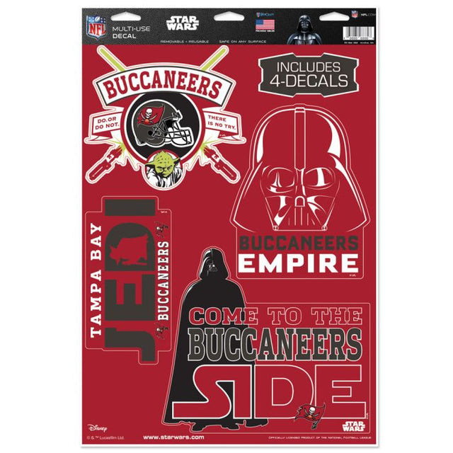 Tampa Bay Buccaneers / Star Wars Star Wars Vader/yoda Multi-Use Decal 11" x 17"