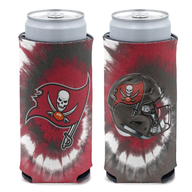 Enfriador de latas delgado de 12 oz con teñido anudado de los Tampa Bay Buccaneers