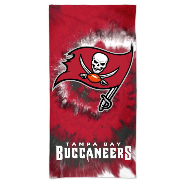 Toalla de playa teñida con efecto tie dye Spectra de Tampa Bay Buccaneers de 30" x 60"