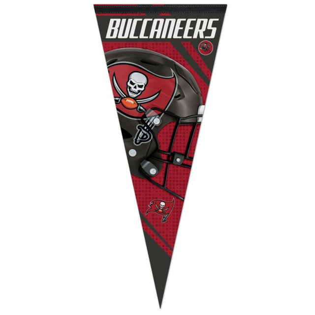 Banderín premium de rayas verticales de los Tampa Bay Buccaneers de 17" x 40"