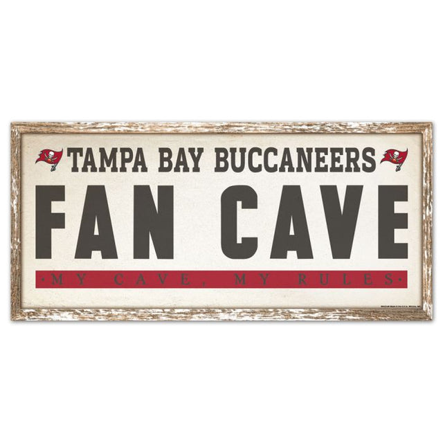 Letrero de madera de los Tampa Bay Buccaneers de 8" x 17"