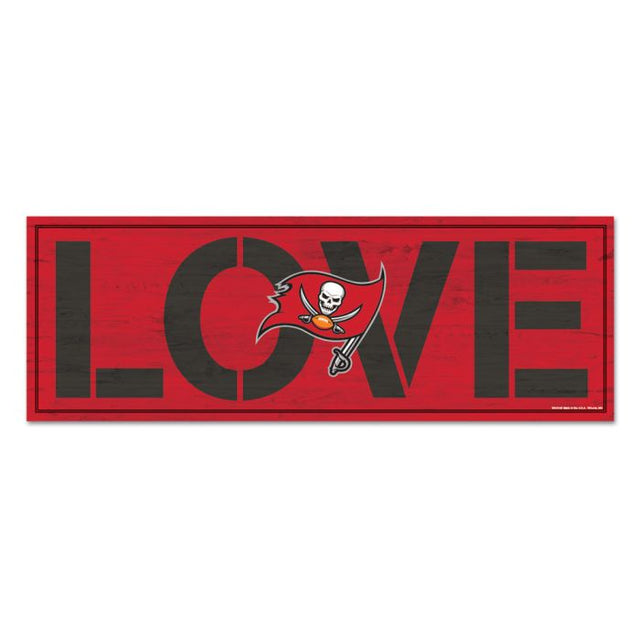 Letrero de madera de los Tampa Bay Buccaneers, 8" x 23", 1/4" de grosor