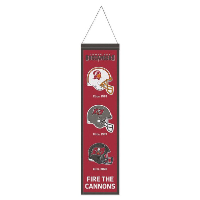 Tampa Bay Buccaneers Wool Banner 8" x 32"